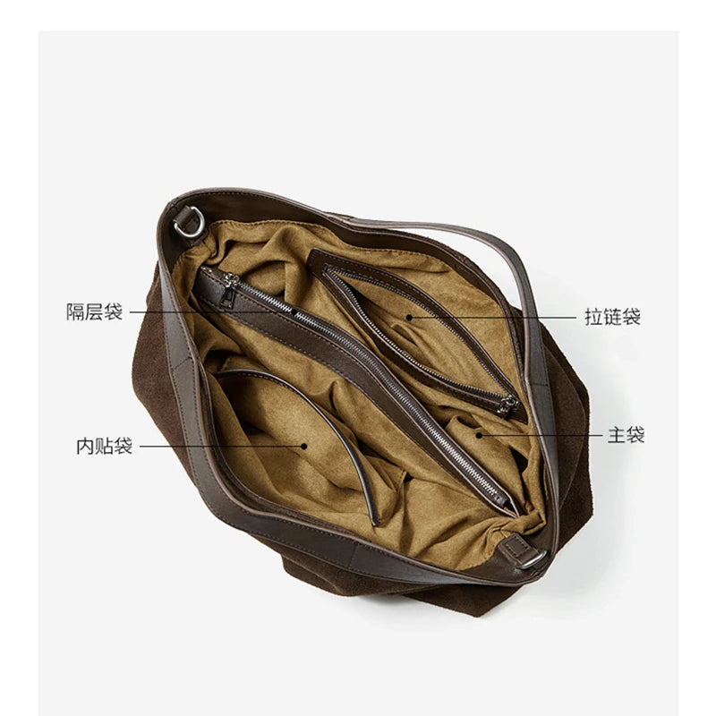 Valentina Trento hobo in Brown, interior