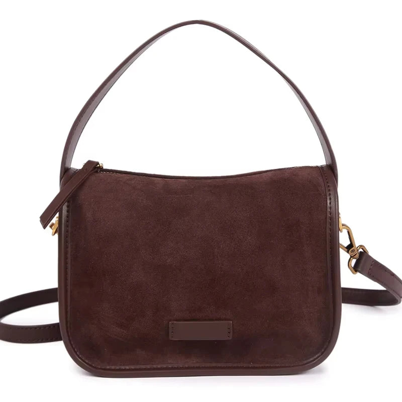 Valentina Grano crossbody bag in Coffee, front view