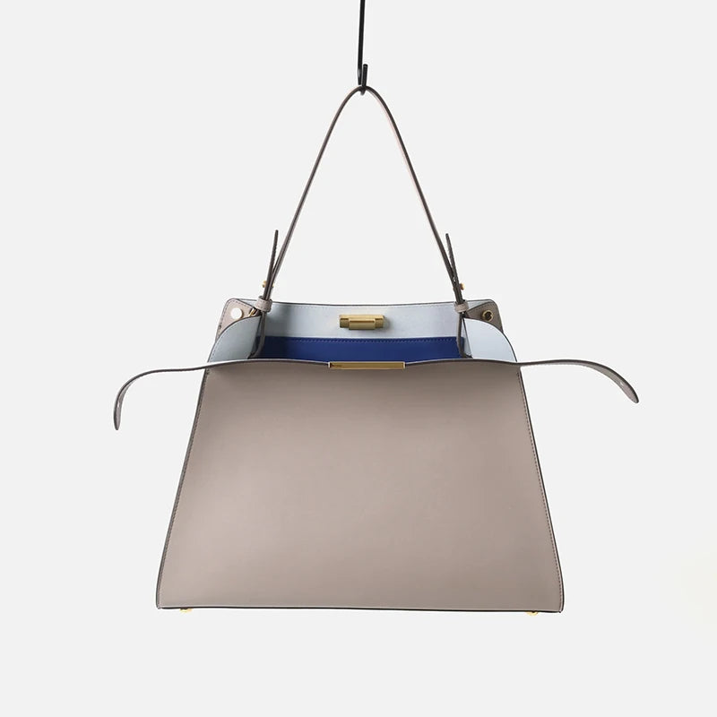 Valentina Siracusa top-handle bag in Apricot