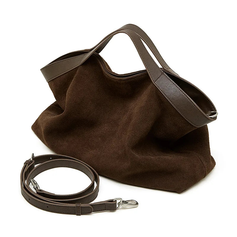 Valentina Forte tote in Brown, back view