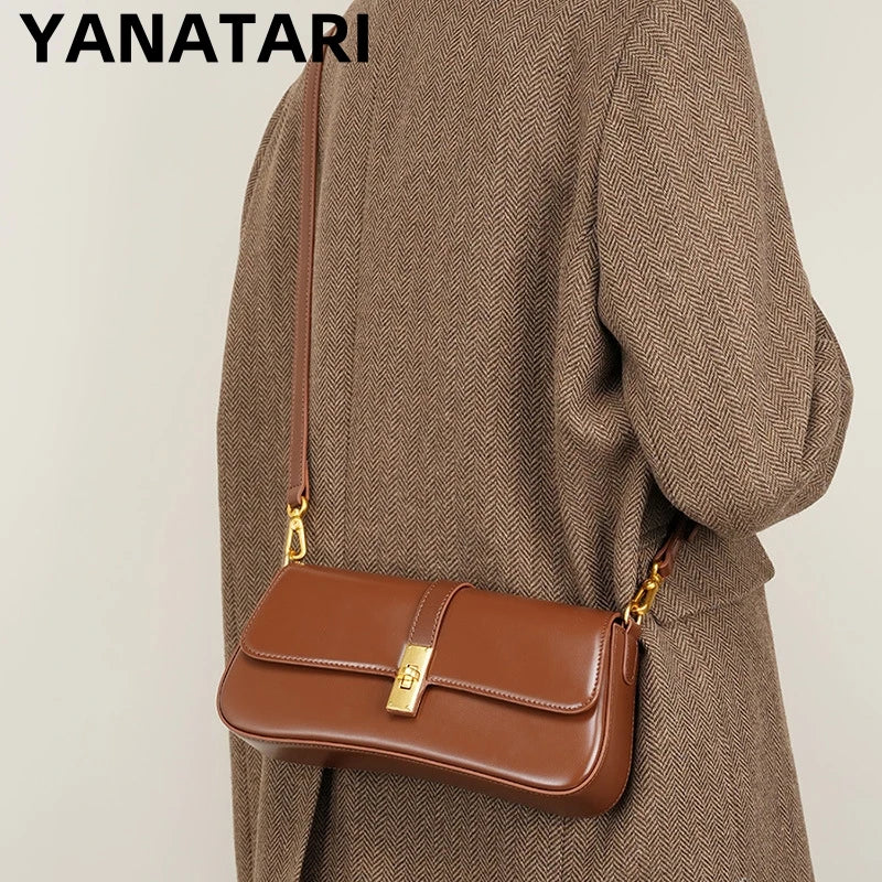 Valentina Tabacco shoulder bag in Coffee, front view