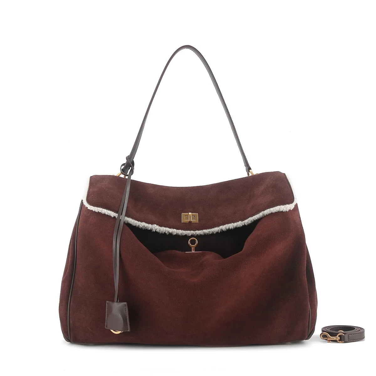 Valentina Dolce Small tote in Dark Brown