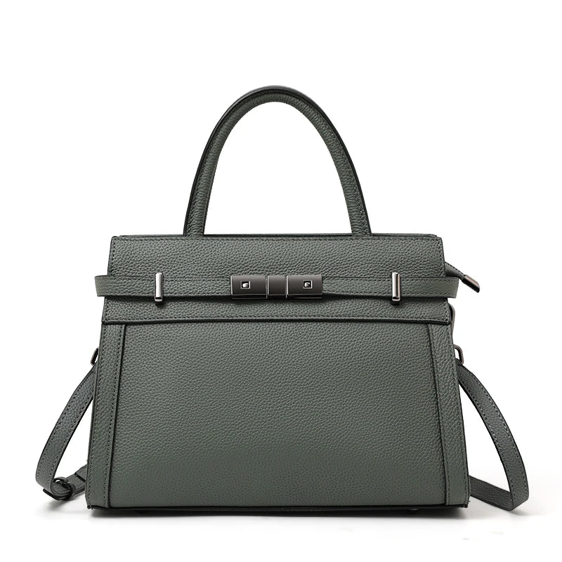 Valentina Taormina top-handle bag in Velvet Green