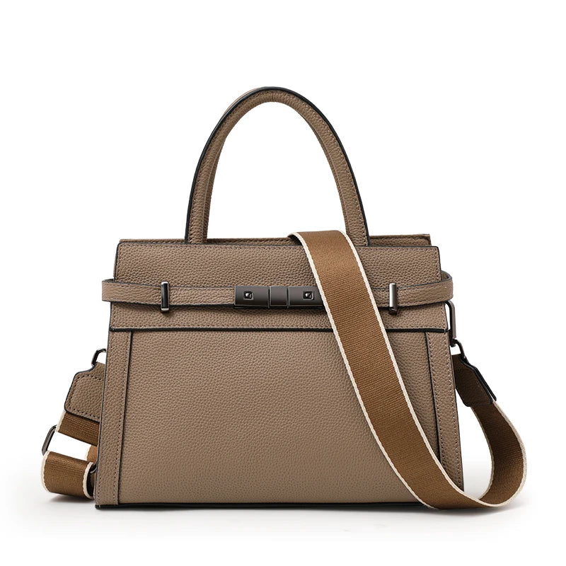 Valentina Taormina top-handle bag in Camel