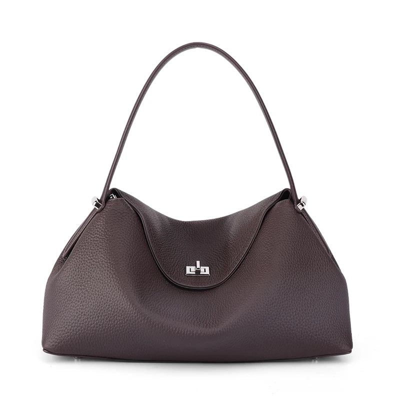 Valentina Como top-handle bag in Coffee