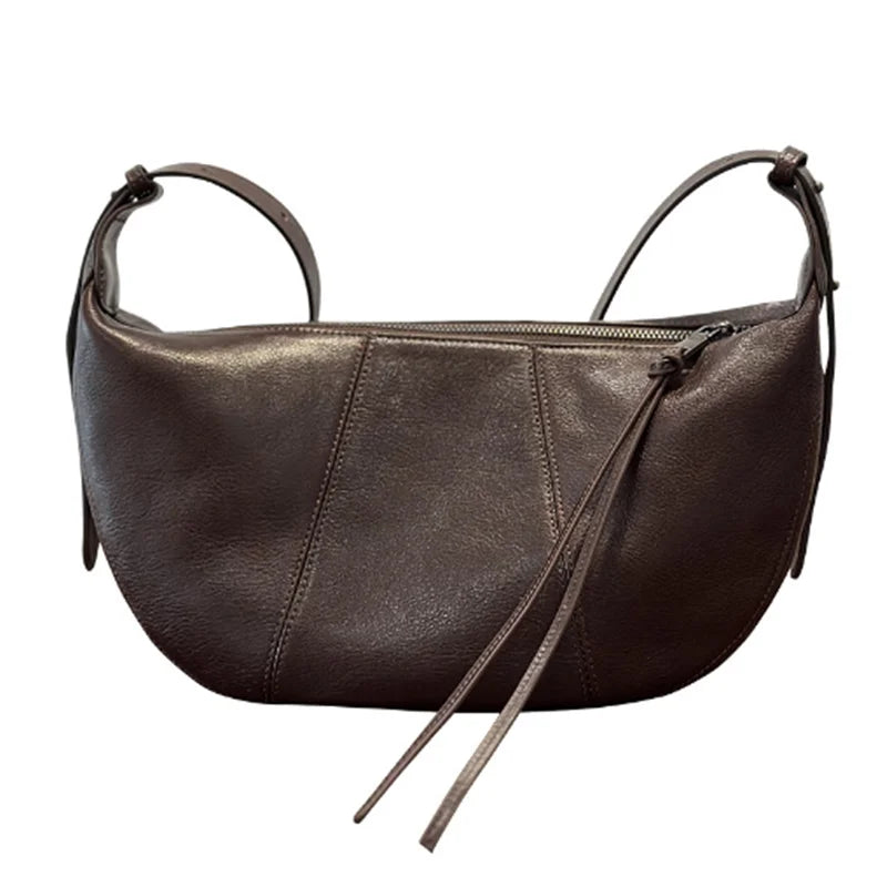 Valentina Salvia saddle bag in Dark Gray, side view