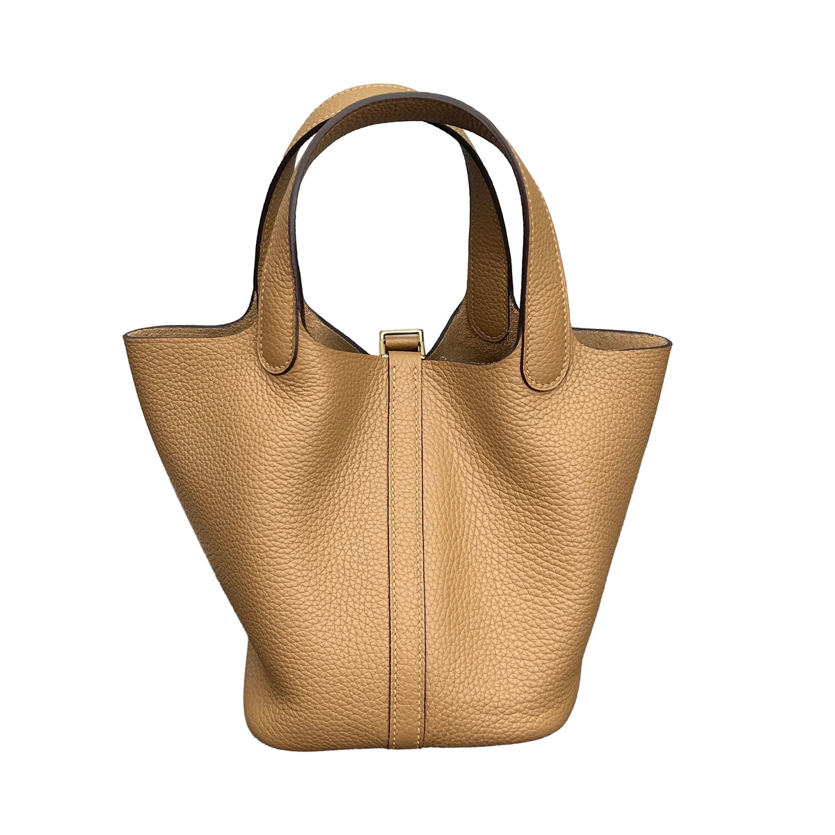 Valentina Ostuni Small bucket bag in Milk Tea