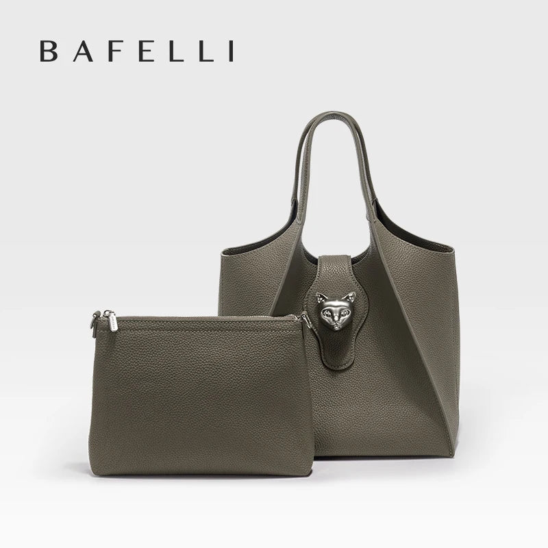 Valentina Onda tote in Black, side view