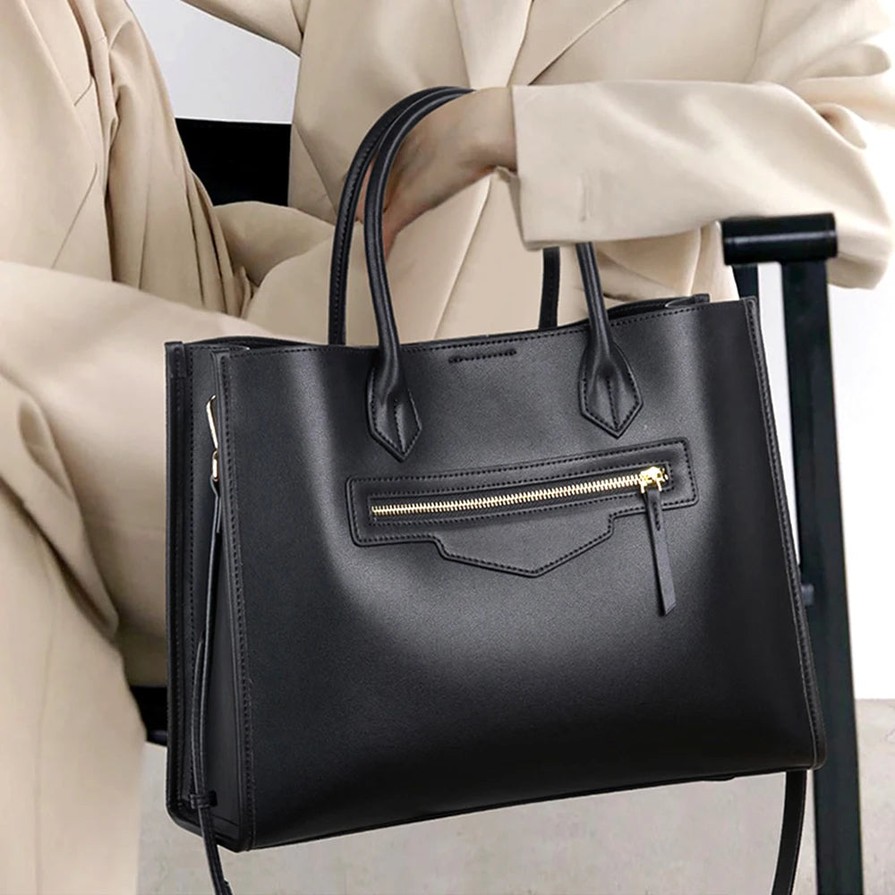 Valentina Pausa top-handle bag in Dark Gray, interior