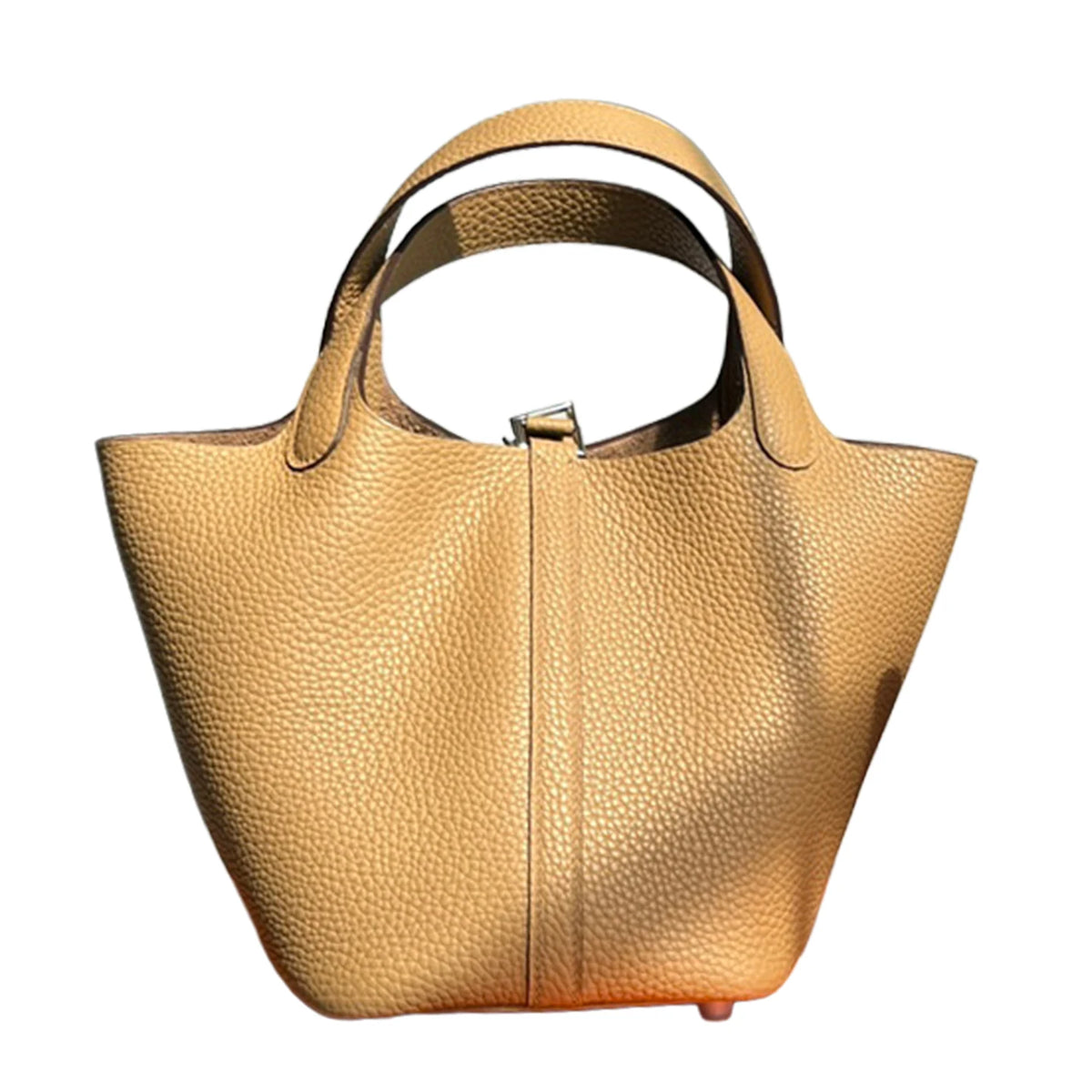 Valentina Ostuni Small bucket bag in Biscuit