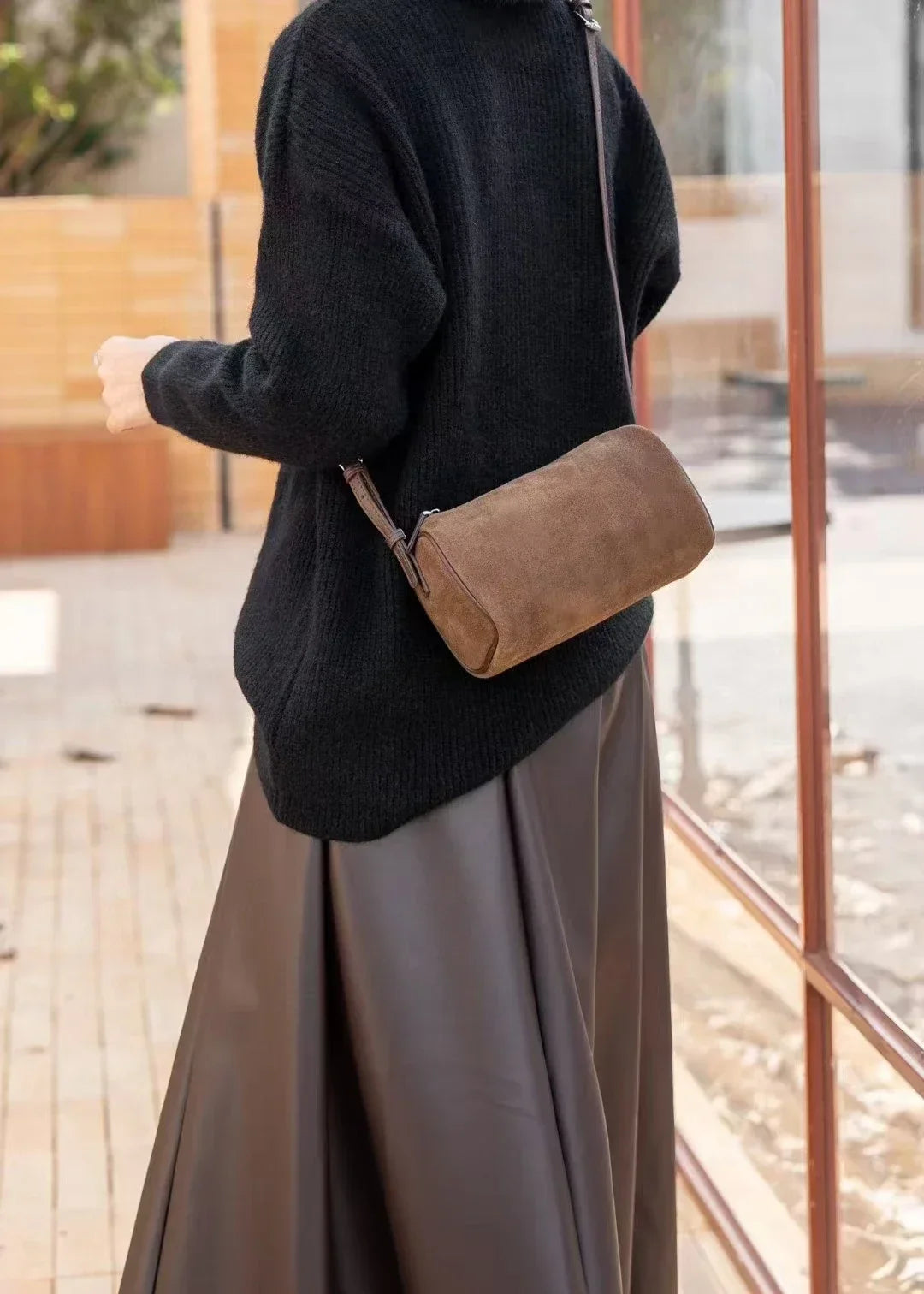 Valentina Roma bowling bag in Coffee