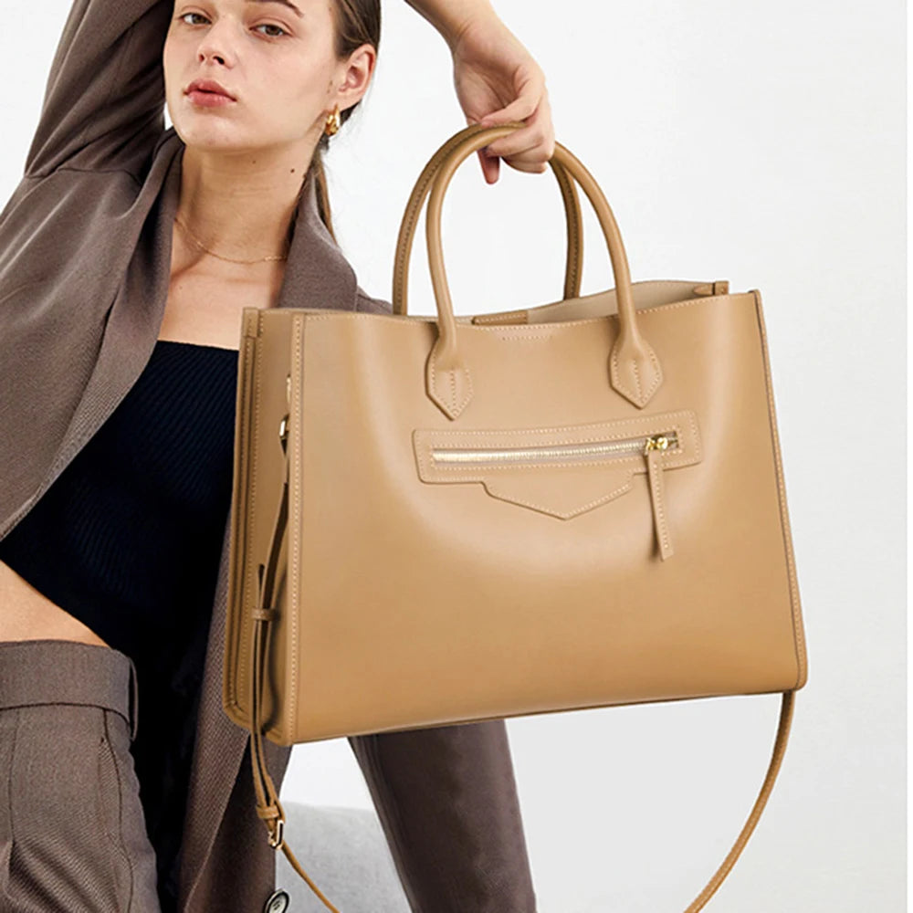 Valentina Pausa top-handle bag in Dark Gray, back view