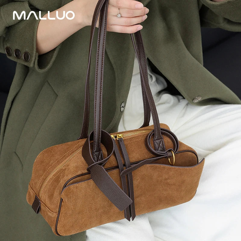 Valentina Umbra Small top-handle bag in Brown, back view