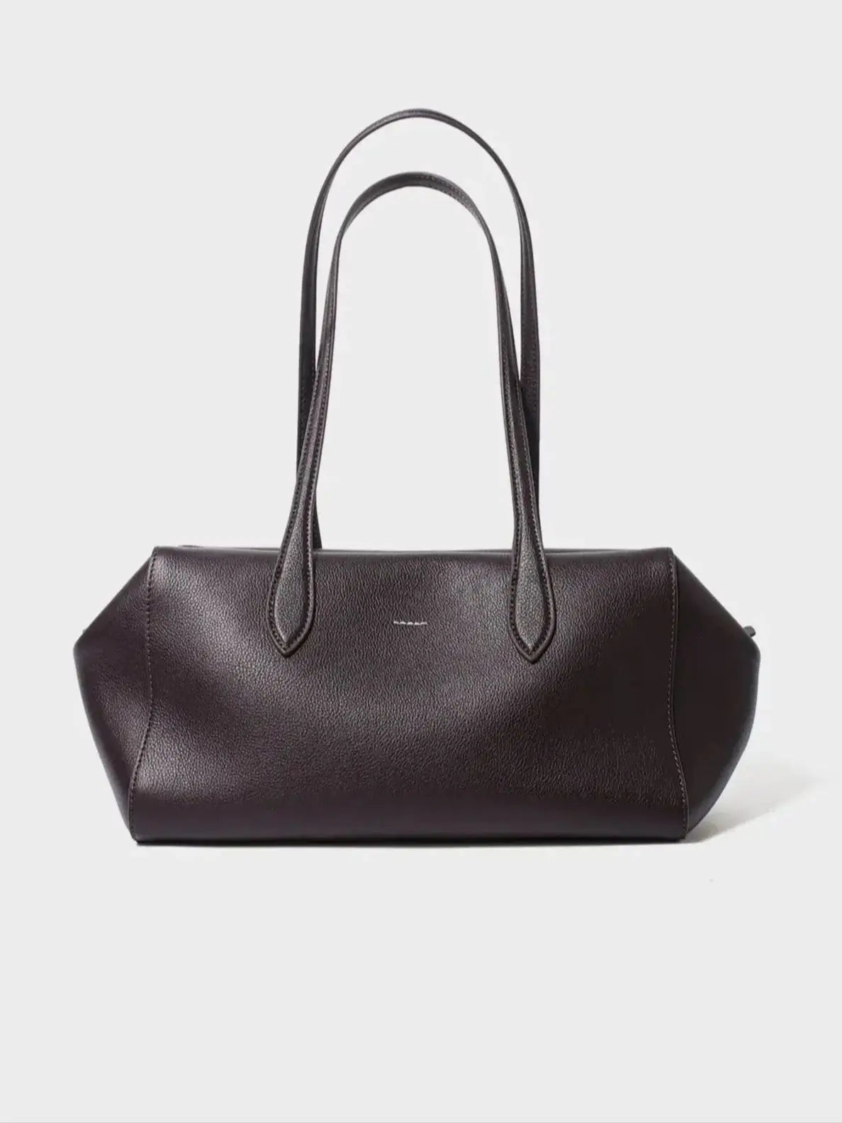 Valentina Cortina tote in Coffee, front view