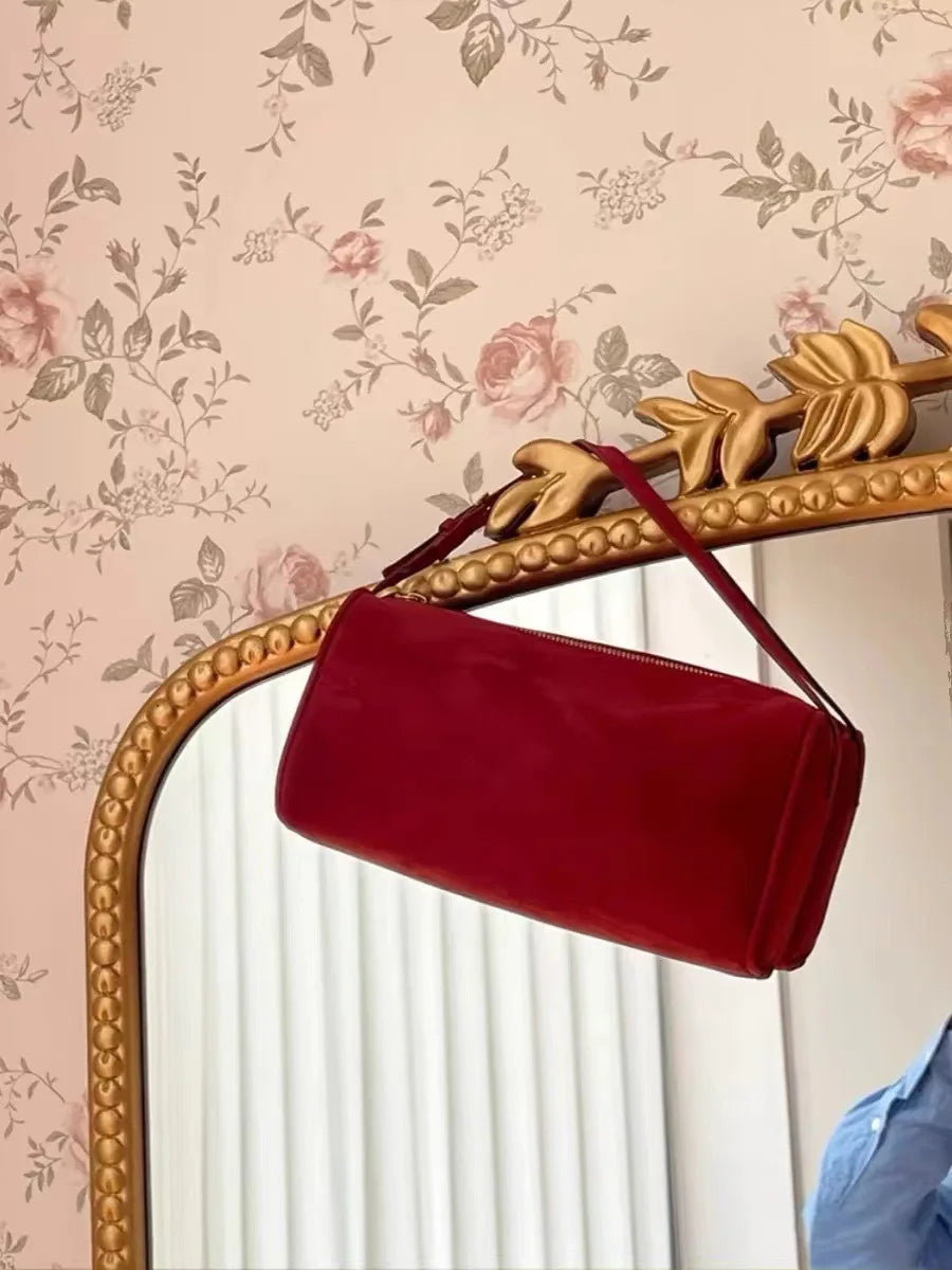 Valentina Alba crossbody bag in Saddle Red