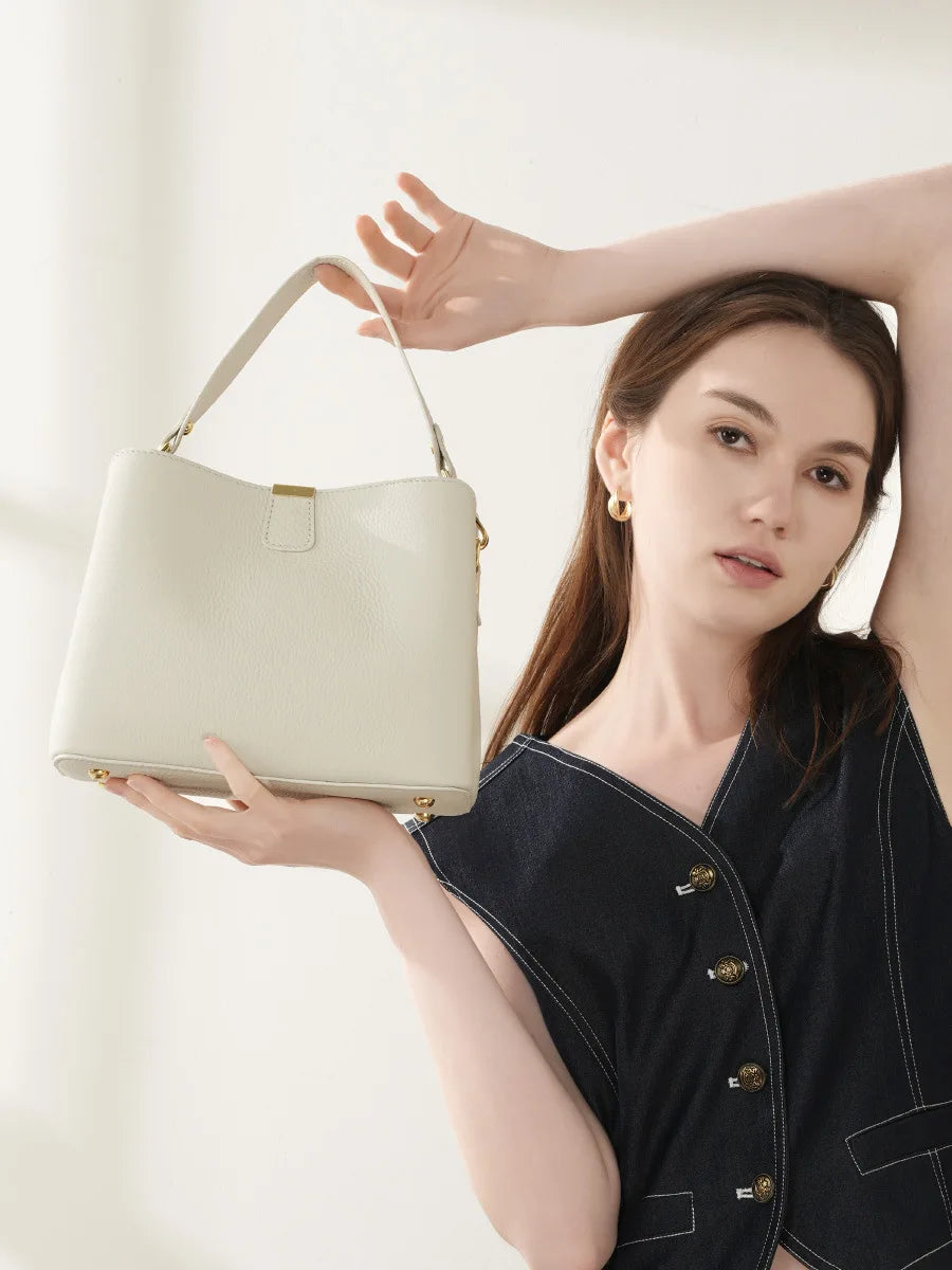 Valentina Tempo crossbody bag in White, back view