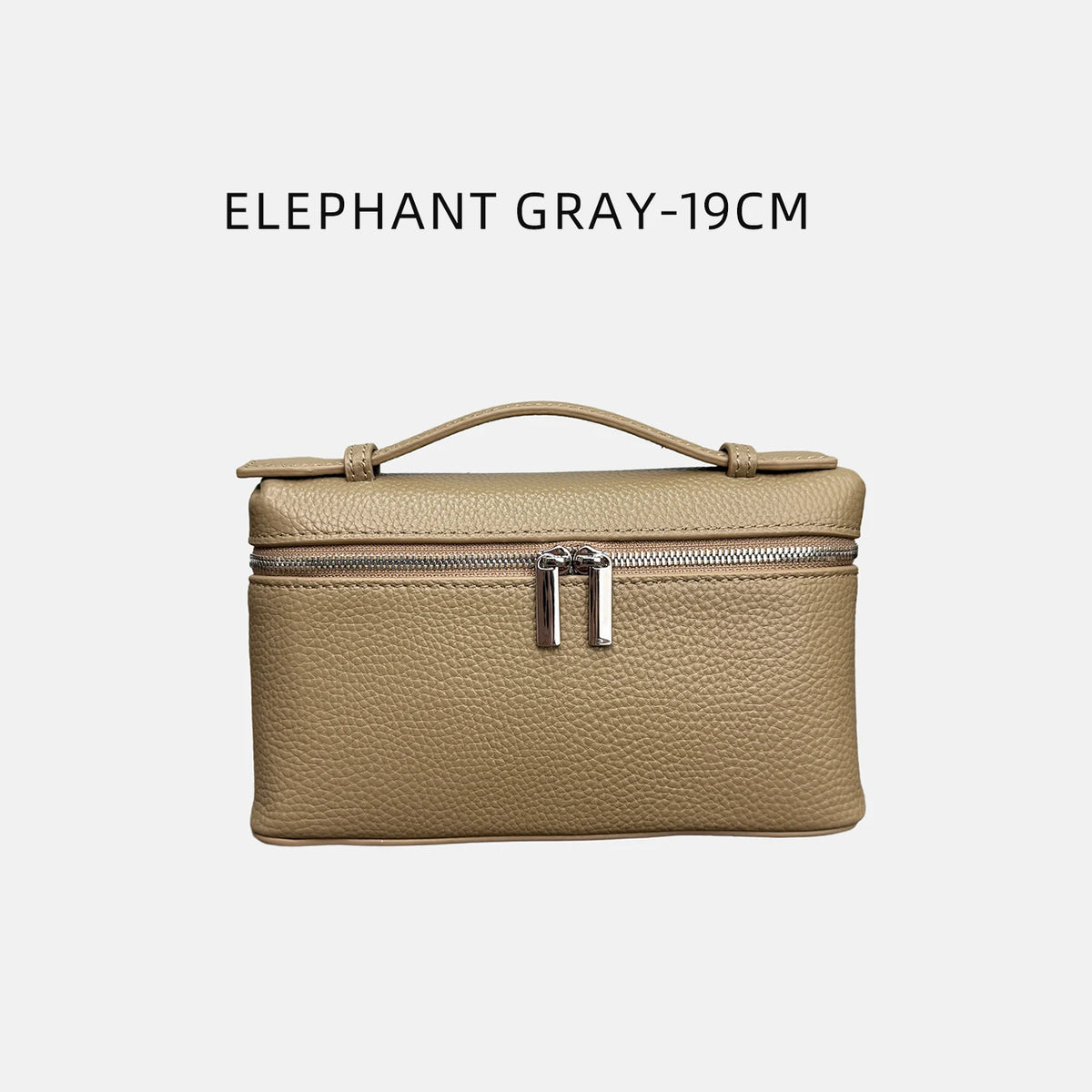 Valentina Orvieto Small top-handle bag in Elephant Grey