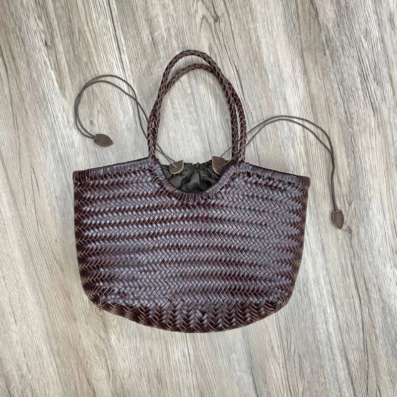 Valentina Lecce tote in Coffee