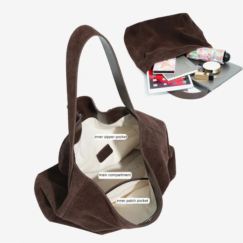 Valentina Fiato bucket bag in Coffee, interior