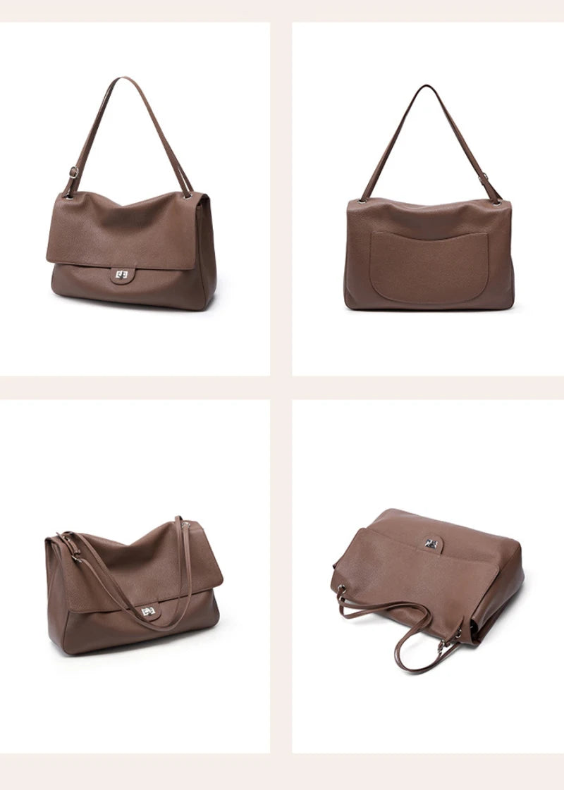 Valentina Brio Mini tote in Army Green, back view