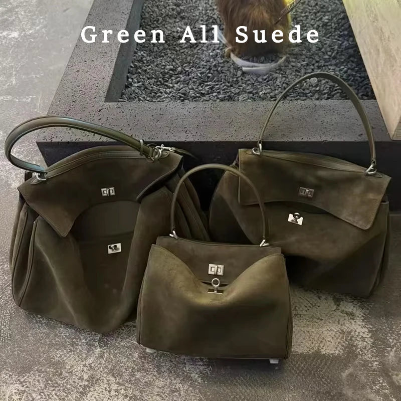 Valentina Dolce Small tote in Ink Green