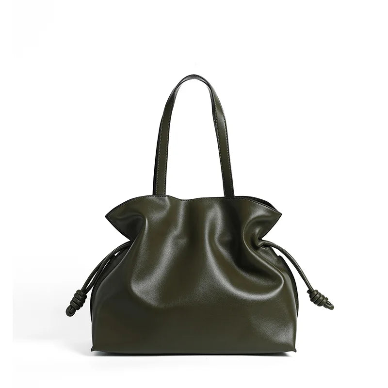 Valentina Mira bucket bag in Velvet Green