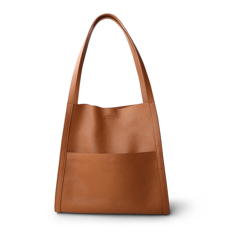 Valentina Positano bucket bag in Caramel
