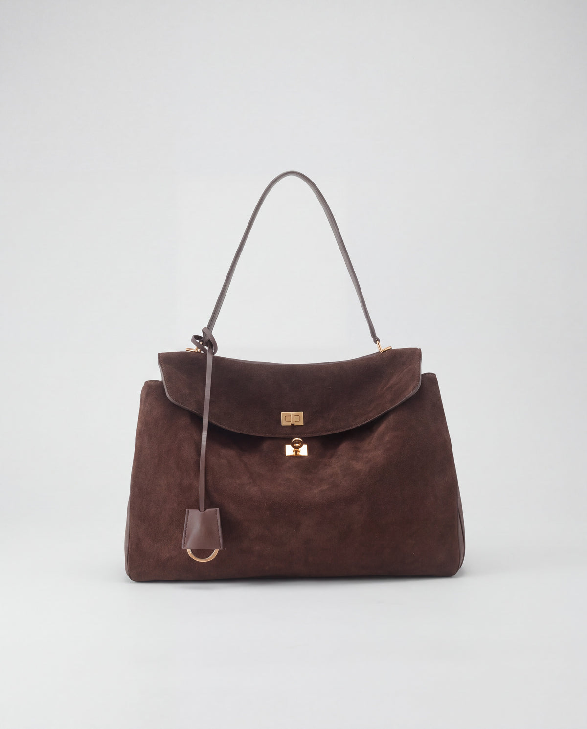Dolce Small bag in Chocolate – front view