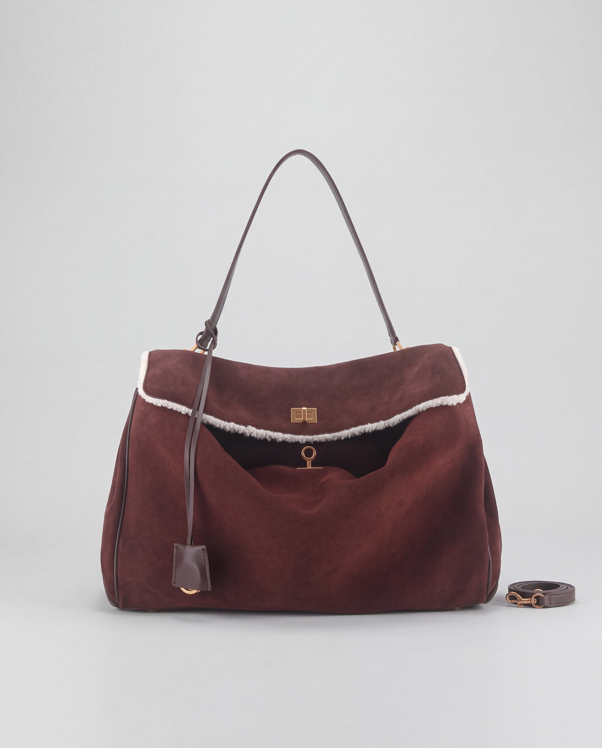 Dolce Small bag in Mahogany – front view
