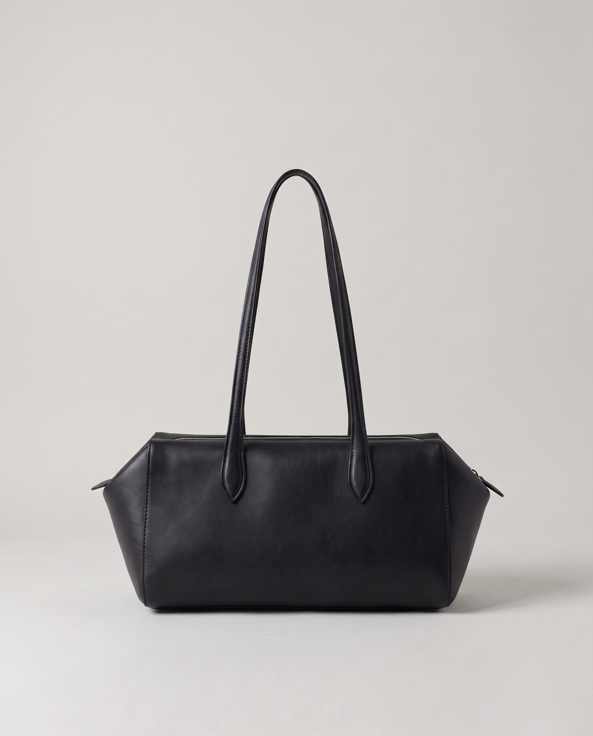 Lira leather shoulder bag in Black – back view
