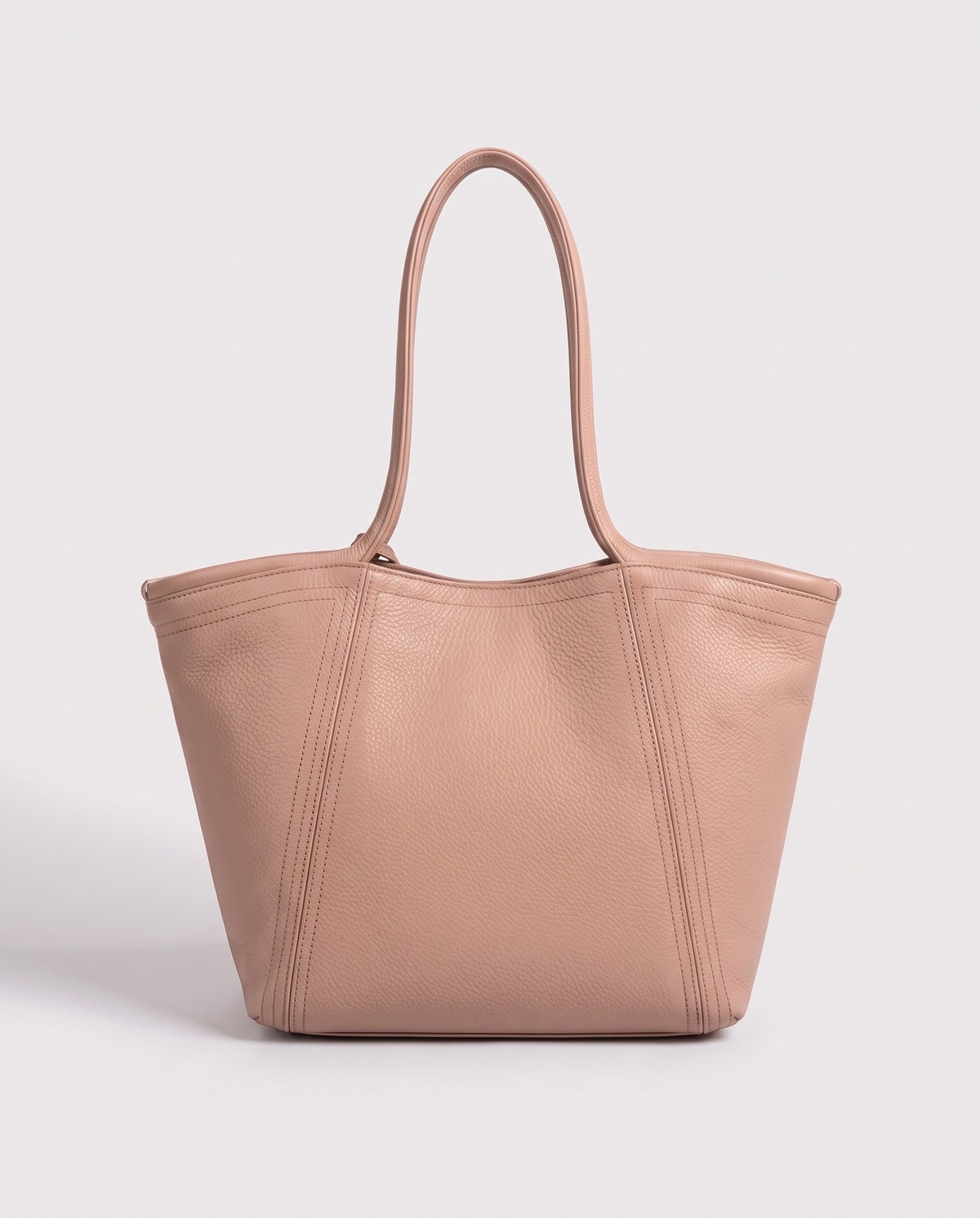 Prima leather tote in Blush – back view
