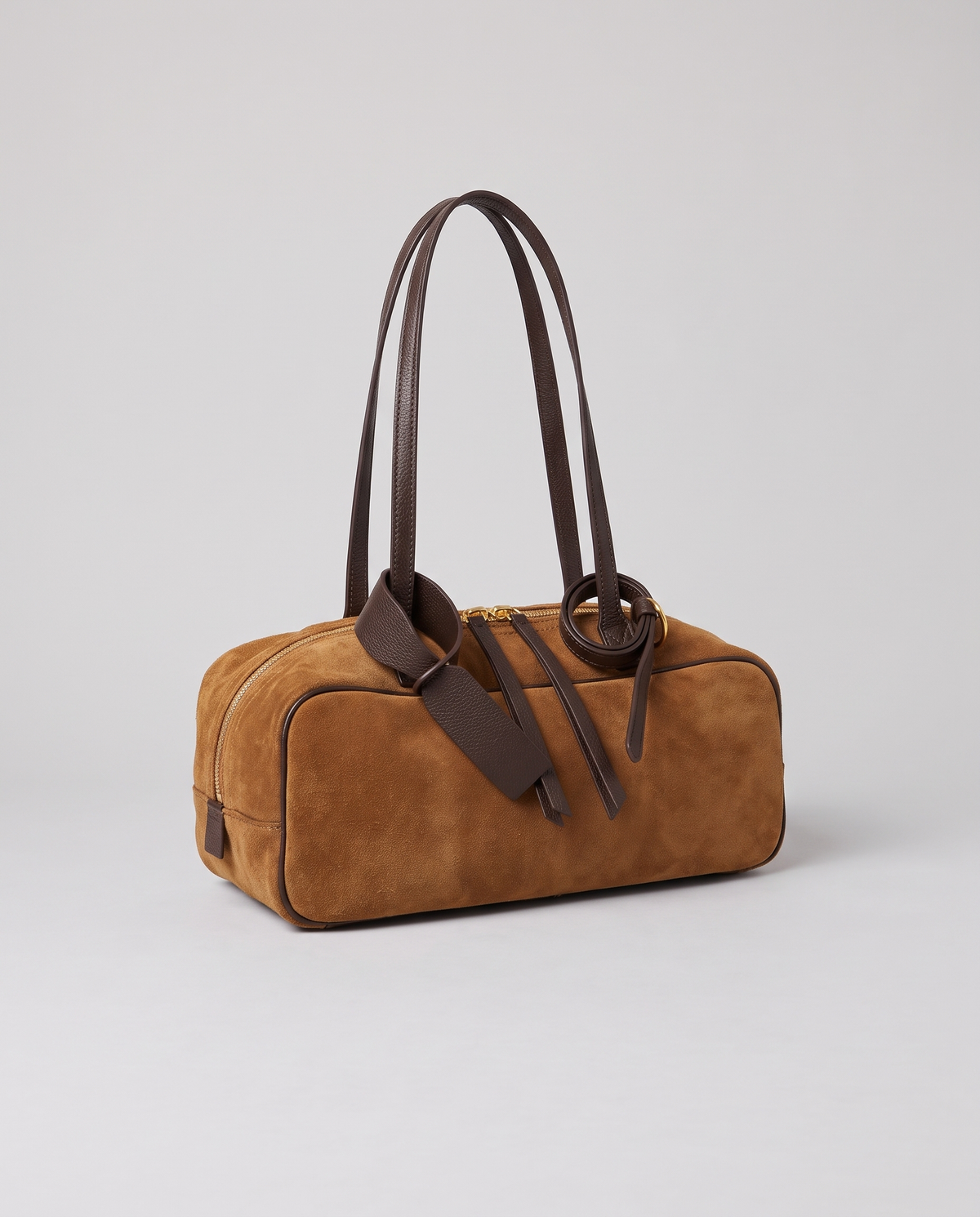 Valentina Umbra Large bag in Camel, front view