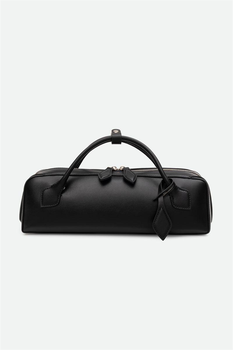 Womens black VALENTINA bag on grey background