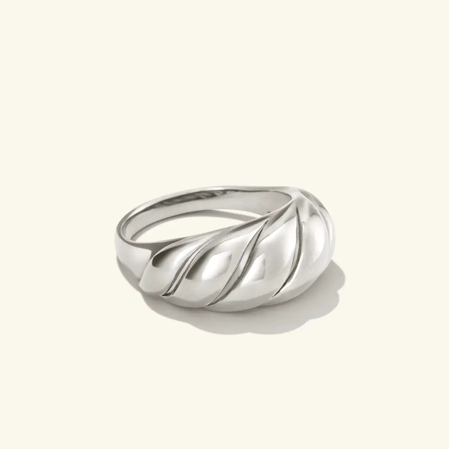 Womens Croissant Dome Ring