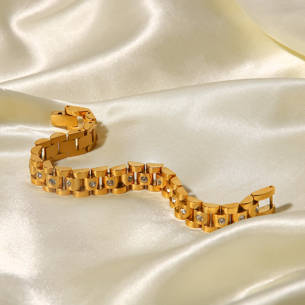 Swiss Watch Strap Diamond Bracelet