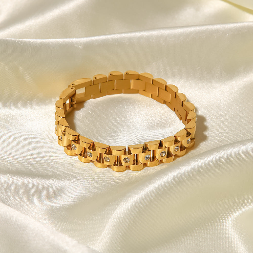 Swiss Watch Strap Diamond Bracelet