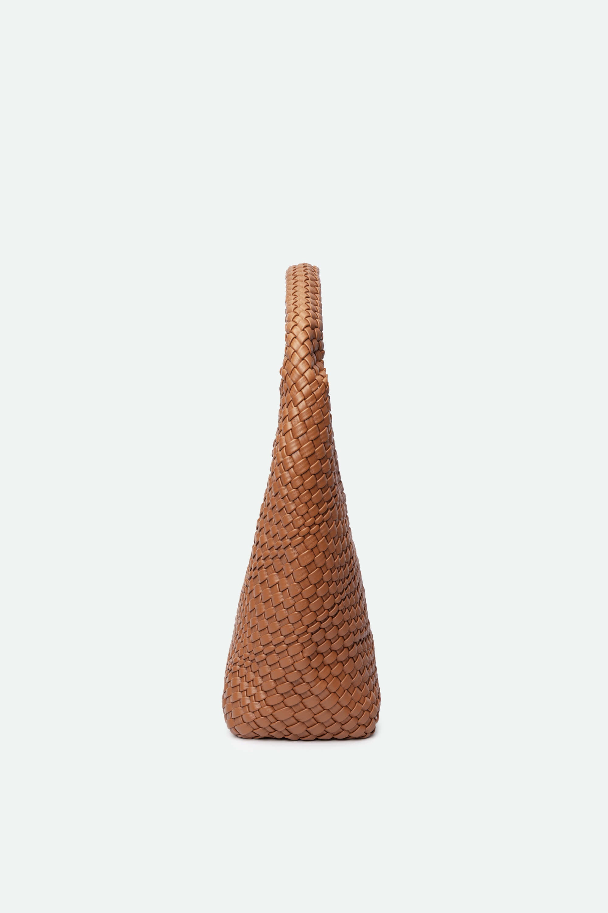 Brown textured vase on a white background