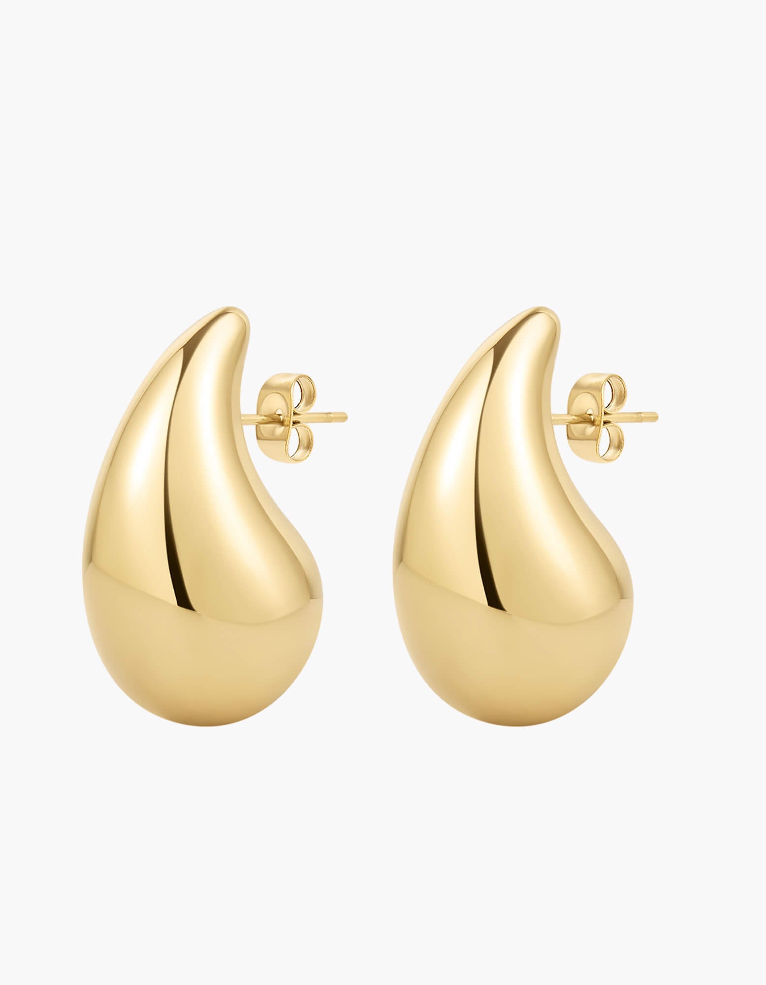 Bottega Veneta Gold Spiral Earrings