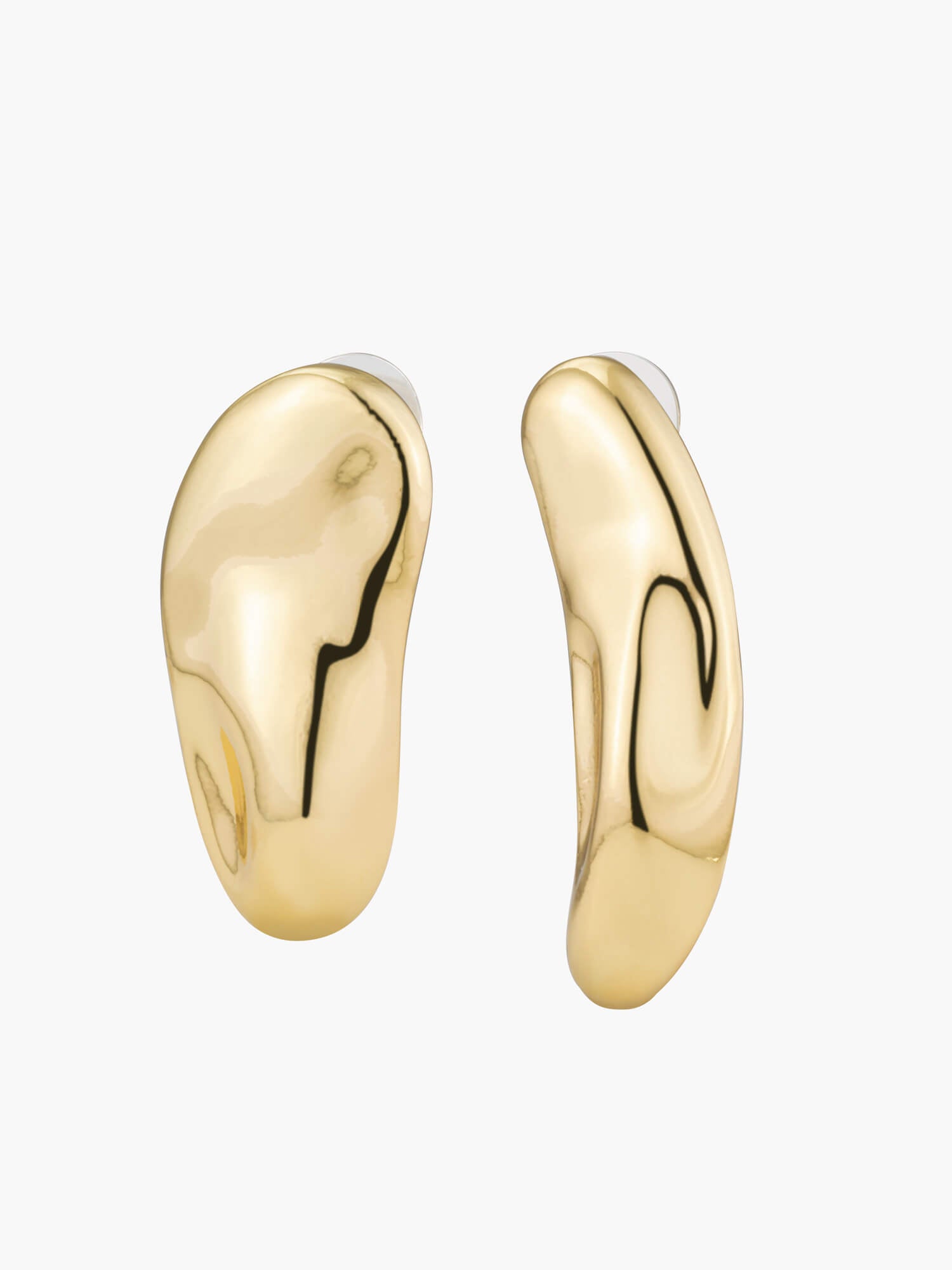 Gold French Asymmetric Earrings