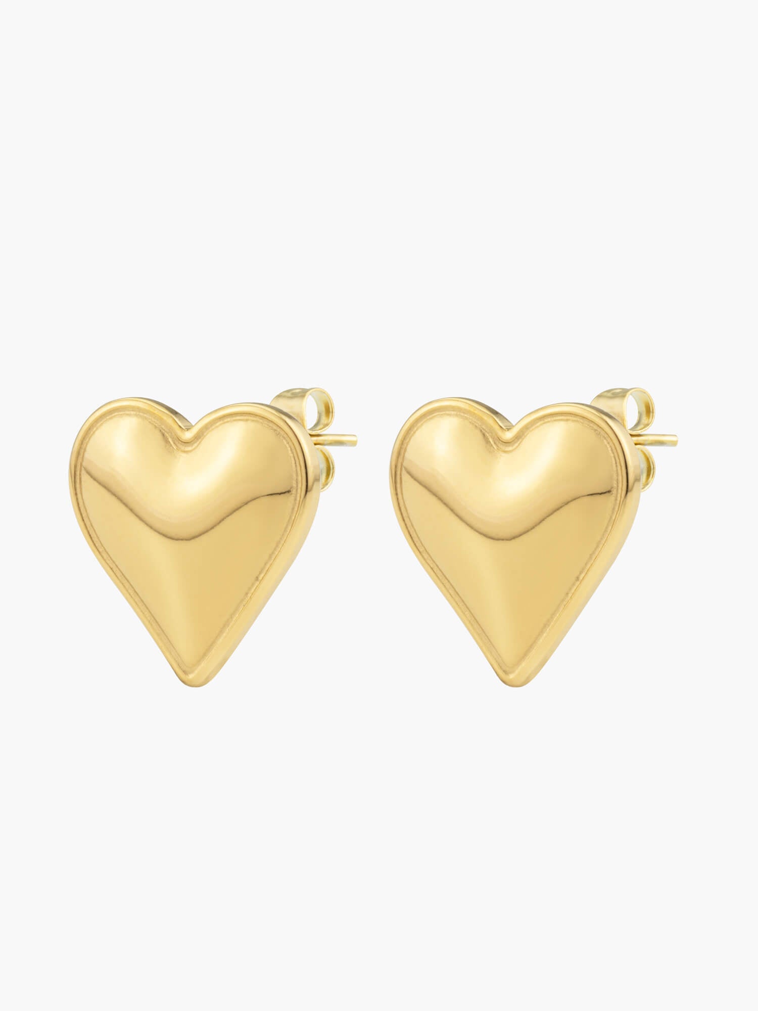Gold Love Heart Earrings