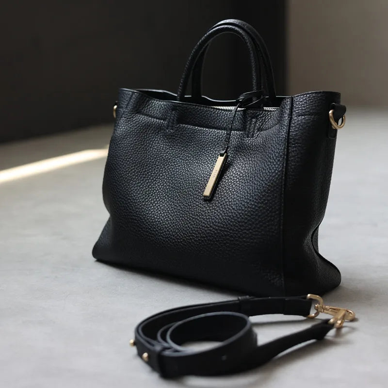 Valentina Torre Large crossbody bag in Elephant Grey, side view