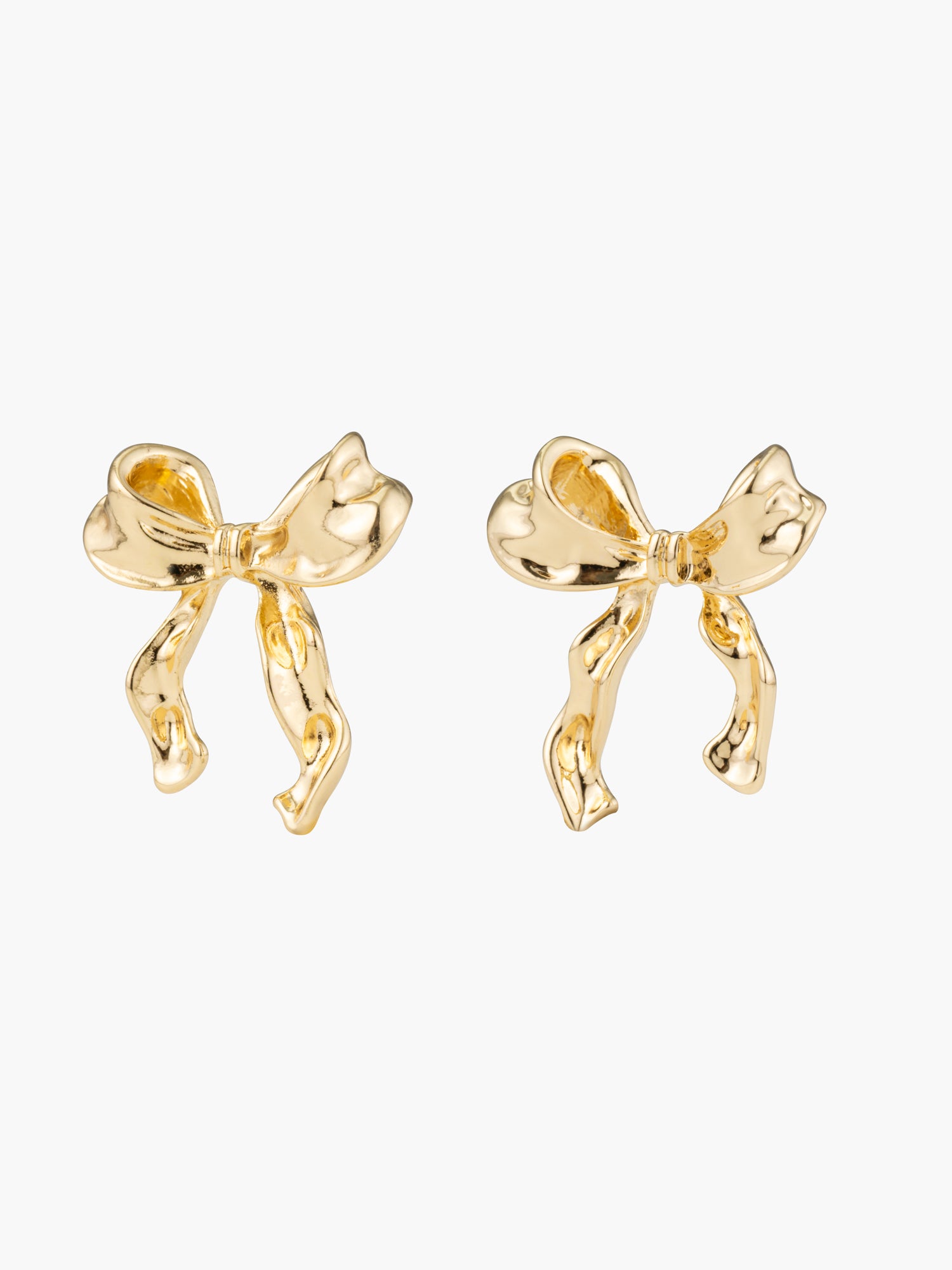 Gold Statement Bow Earrings
