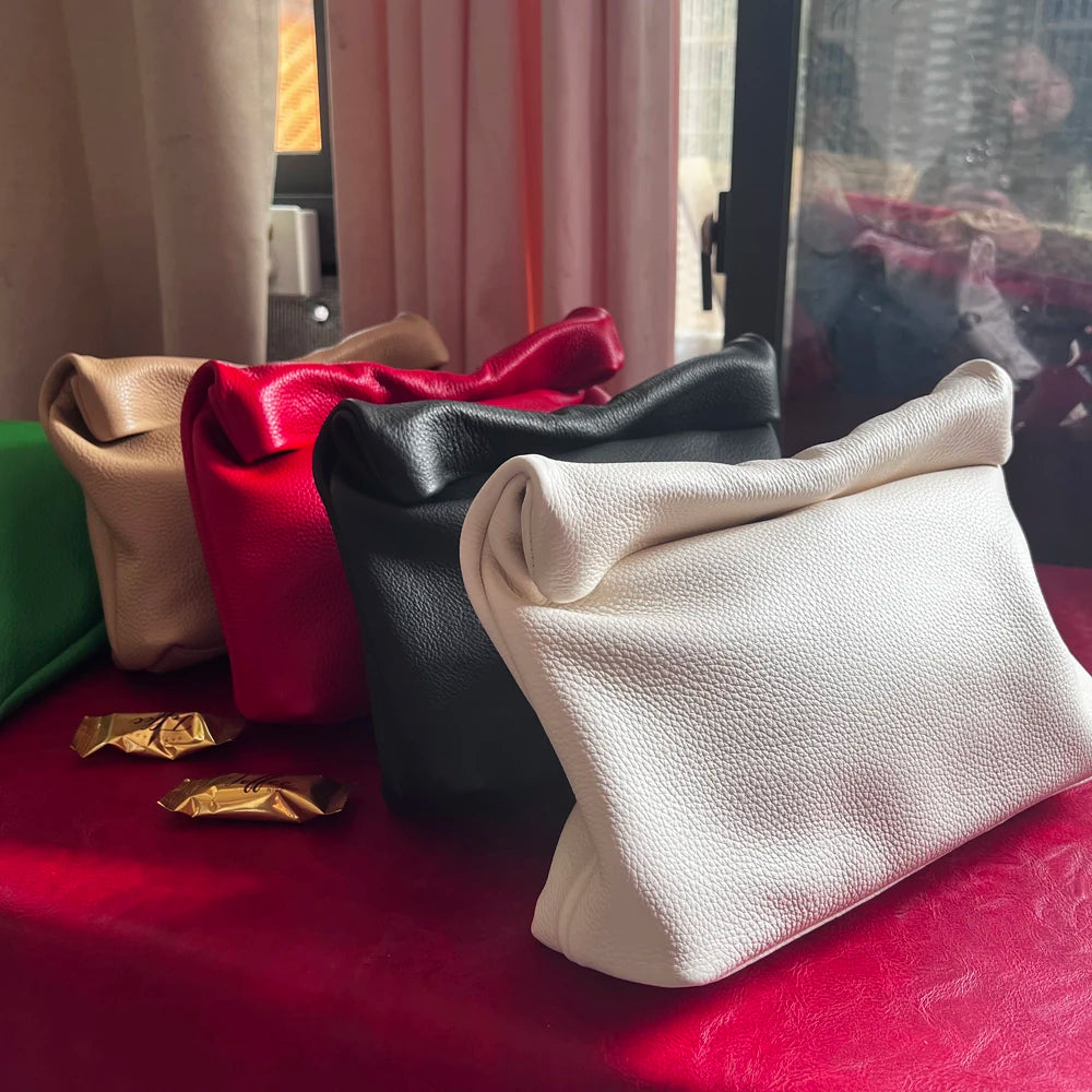 Valentina Lido top-handle bag in Camel, side view