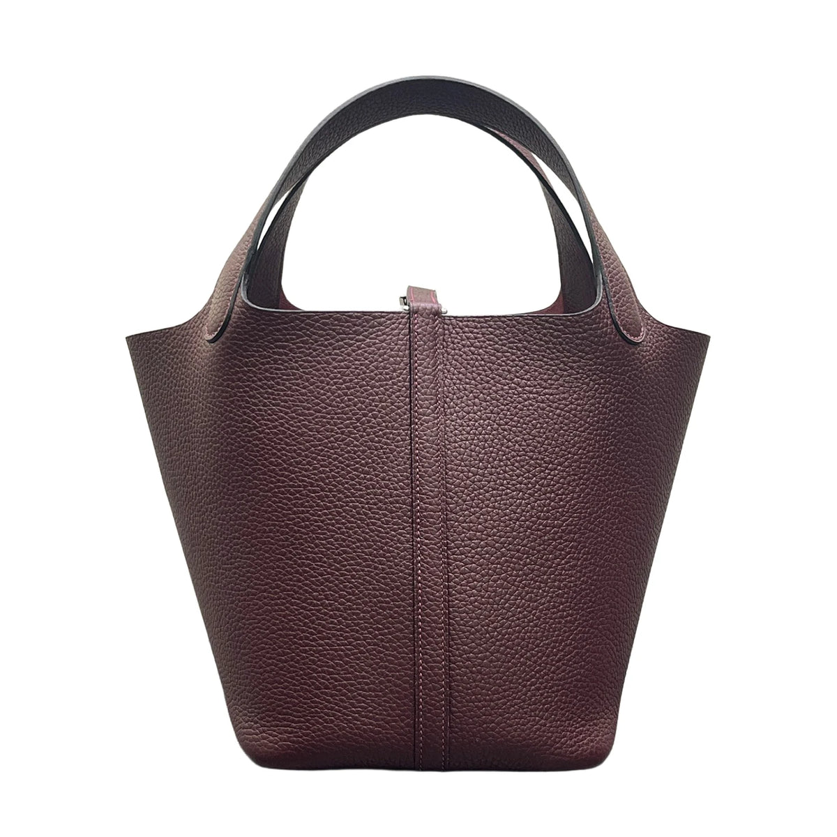 Valentina Ostuni Small bucket bag in Saddle Red