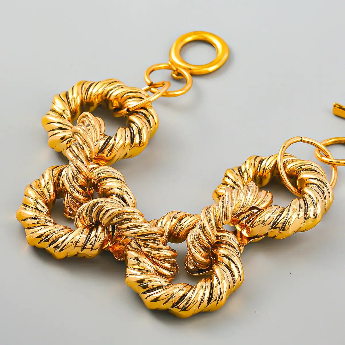 Womens Chunky Gold Bracelet