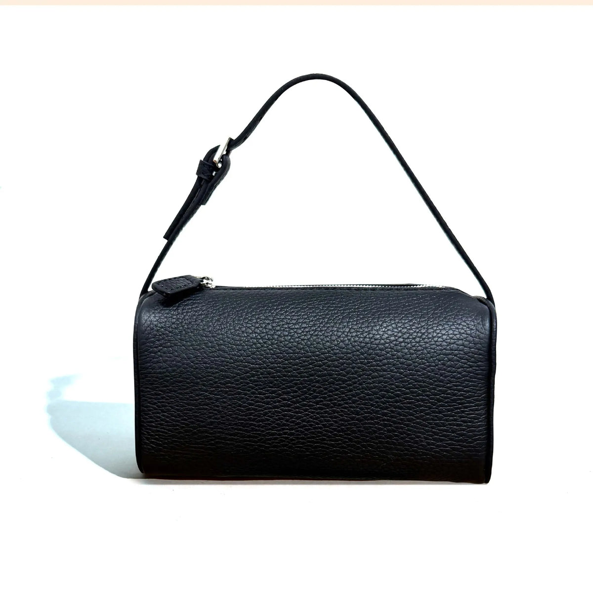 Valentina Lume shoulder bag in Ebony, back view