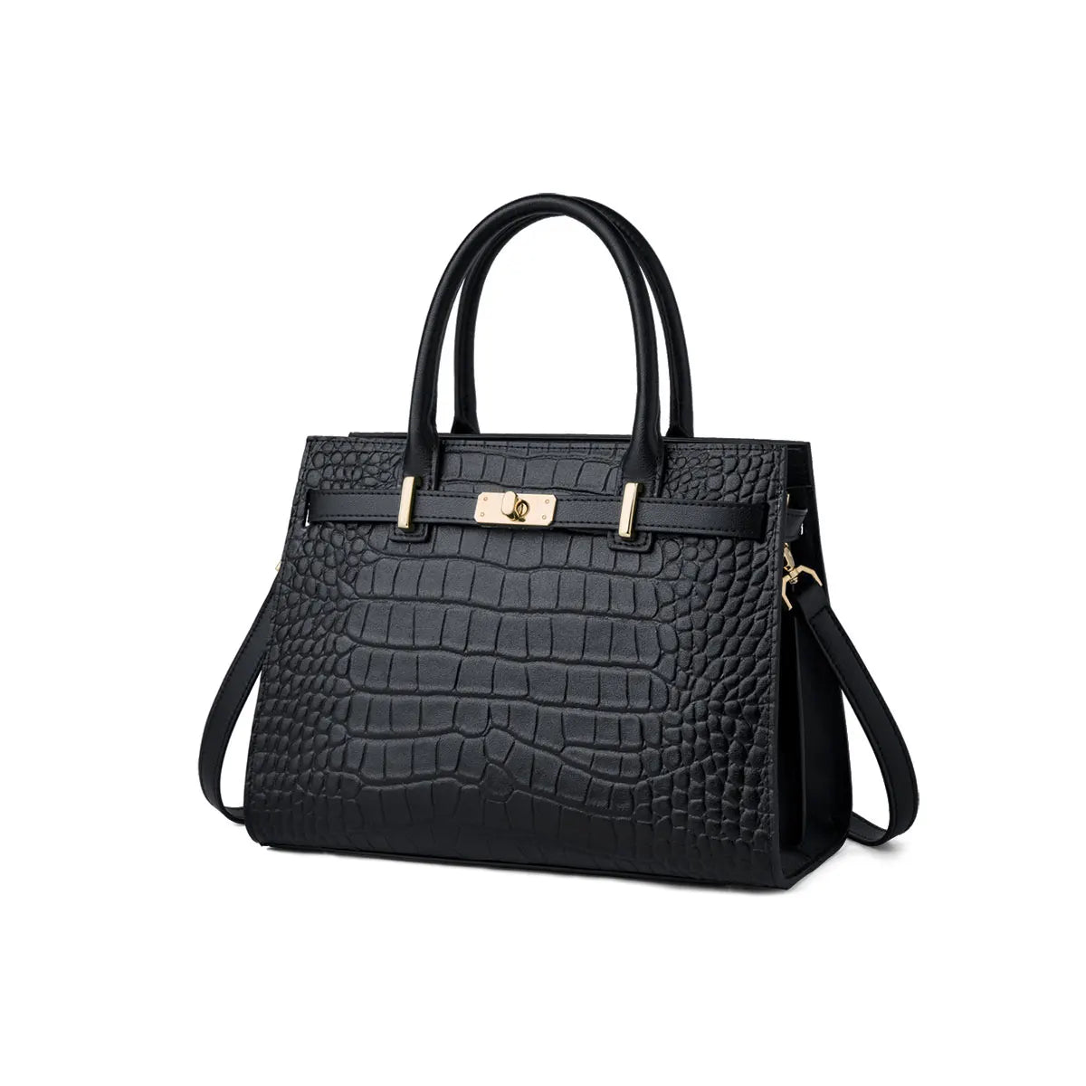 Valentina Sorrento top-handle bag in Denim, side view