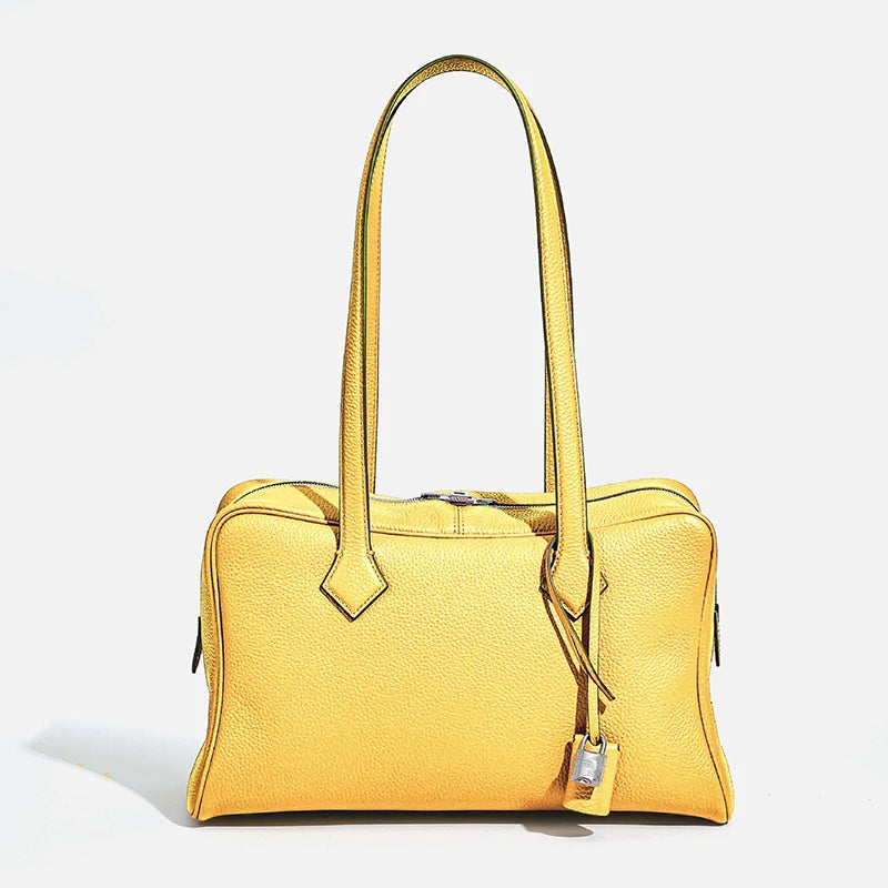 Valentina Rosa Small tote in Lemon