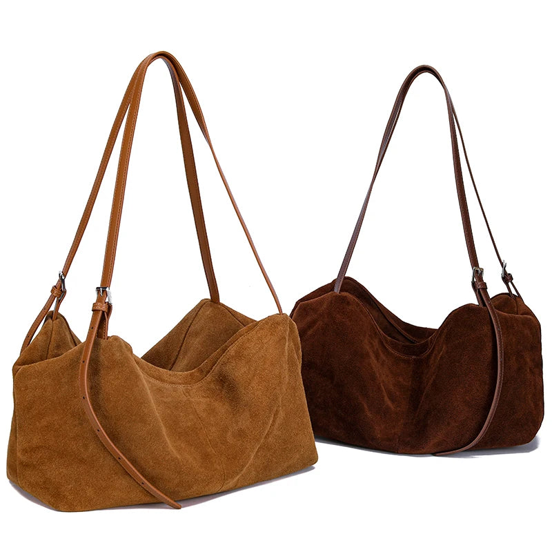 Valentina Slouch nubuck leather hobo bag