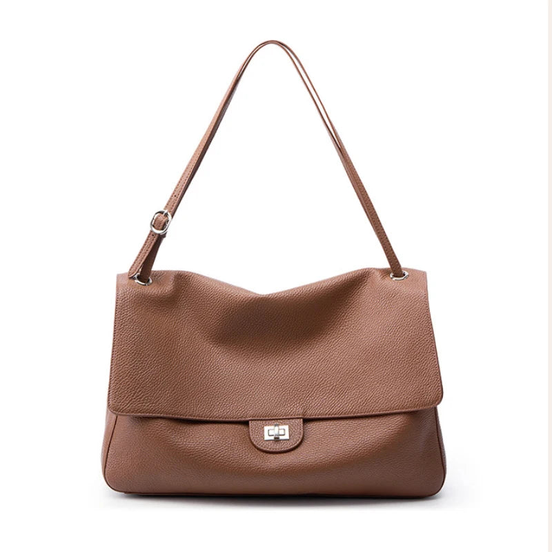 Valentina Brio Large tote in Camel